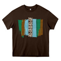Chocolate Brown Western Farm Life Cowhide Brush Strokes Heavy Core Tee - Bettercallsaul