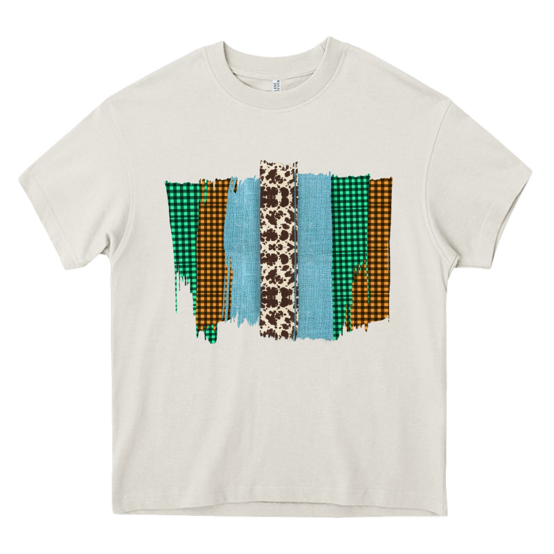 Western Farm Life Cowhide Brush Strokes Heavy Core Tee by Bettercallsaul | Teevron