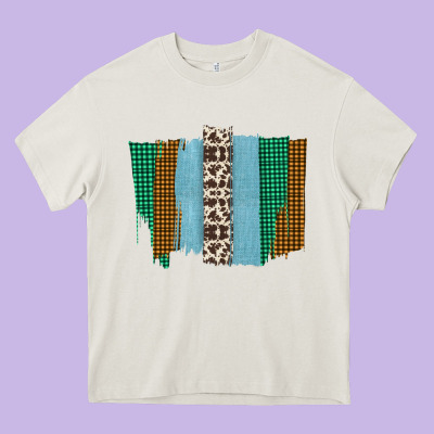 Western Farm Life Cowhide Brush Strokes Heavy Core Tee Designed By Bettercallsaul