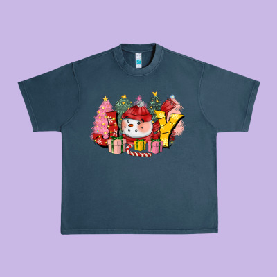 Joy Snowman Urban Heavy Tee Designed By Cowgirlartshop