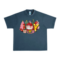 Midnight Navy joy snowman Urban Heavy Tee - CowGirlArtShop