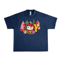 Navy joy snowman Urban Heavy Tee - CowGirlArtShop