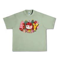 Oil Green joy snowman Urban Heavy Tee - CowGirlArtShop