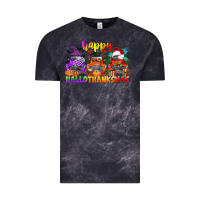 Cloud Black happy hallothanksmas truck Vintage Tee - CowGirlArtShop
