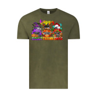 Vintage Olive happy hallothanksmas truck Vintage Tee - CowGirlArtShop