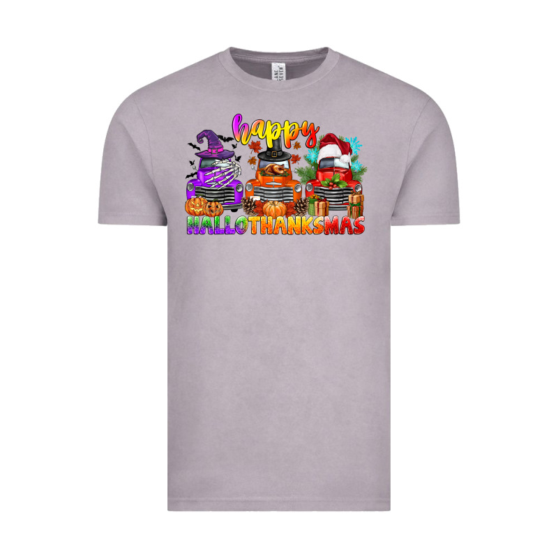 Happy Hallothanksmas Truck Vintage Tee by CowGirlArtShop | Teevron