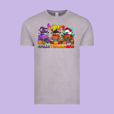 Happy Hallothanksmas Truck Vintage Tee Designed By Cowgirlartshop
