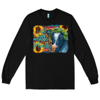 Black Cow Serape Just a Little Moody Long Sleeve Tee - CowCowDesign