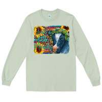 Matcha Cow Serape Just a Little Moody Long Sleeve Tee - CowCowDesign