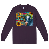 Plum Cow Serape Just a Little Moody Long Sleeve Tee - CowCowDesign