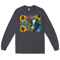 Smoke Cow Serape Just a Little Moody Long Sleeve Tee - CowCowDesign