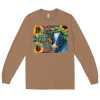 Toasted Coconut Cow Serape Just a Little Moody Long Sleeve Tee - CowCowDesign