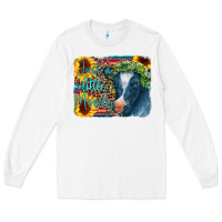 White Cow Serape Just a Little Moody Long Sleeve Tee - CowCowDesign