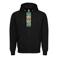 Black fall pattern Zipper Hoodie - Artiststas