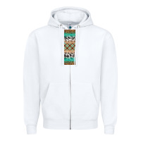 White fall pattern Zipper Hoodie - Artiststas