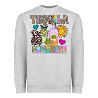 Heather Grey Tequila Sunshine Heavyweight Sweatshirt - CowhideDigitalArt