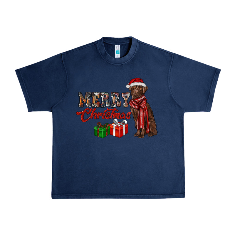 Merry Christmas Labrador Retriever Urban Heavy Tee by RanaPortraitStore | Teevron