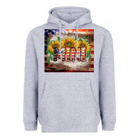 Heather Grey patriotic mini  tumbler Heavyweight Hoodie - BarkalooDesign