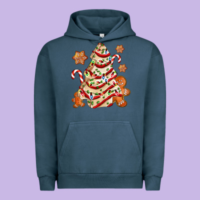 Christmas Tree Cake And Cookies Ado Urban Hoodie Designed By Adodesignshop