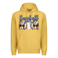 Antique Gold Baseball Mom Premium Hoodie - CowhideDigitalArt