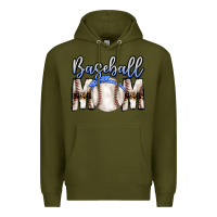 Army Green Baseball Mom Premium Hoodie - CowhideDigitalArt