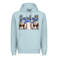 Blue Mist Baseball Mom Premium Hoodie - CowhideDigitalArt