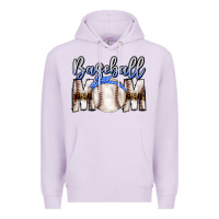 Lilac Baseball Mom Premium Hoodie - CowhideDigitalArt
