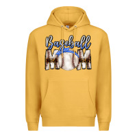Mustard Baseball Mom Premium Hoodie - CowhideDigitalArt
