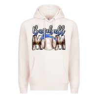 Pale Pink Baseball Mom Premium Hoodie - CowhideDigitalArt