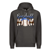 Smoke Baseball Mom Premium Hoodie - CowhideDigitalArt