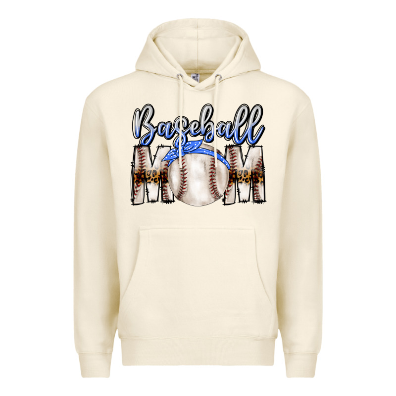 Baseball Mom Premium Hoodie by CowhideDigitalArt | Teevron