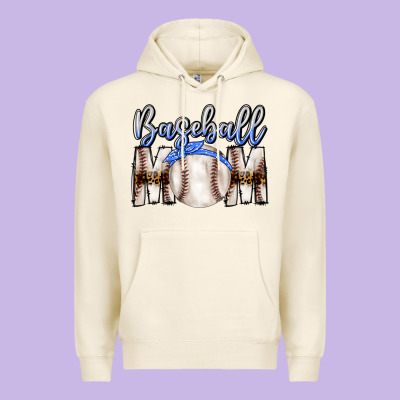 Baseball Mom Premium Hoodie Designed By Cowhidedigitalart