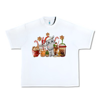 White hippopotamus coffee cups christmas Urban Heavy Tee - CowGirlArtShop