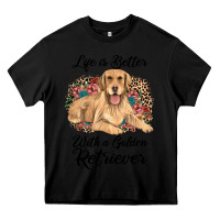 Black life is better with a golden retriever Heavy Core Tee - JahusDesignShop