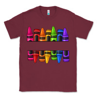 Burgundy custom name crayons Classic Tee - texasbilliewilder