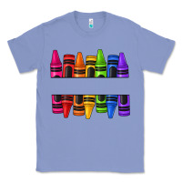 Colony Blue custom name crayons Classic Tee - texasbilliewilder