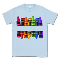 Dusty Blue custom name crayons Classic Tee - texasbilliewilder