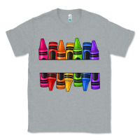 Heather Grey custom name crayons Classic Tee - texasbilliewilder
