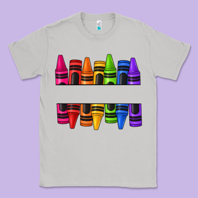 Custom Name Crayons Classic Tee Designed By Texasbilliewilder