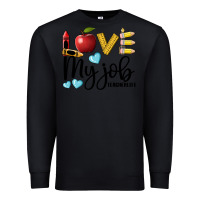 Black love my job teacher life Premium Sweatshirt - BarkalooDesign