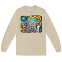 Mushroom Cows Glitter Turquoise Leopard Sunflowers Long Sleeve Tee - CowCowDesign
