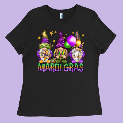 Mardi Gras Crew With Gnomes Ladies Tee Designed By Nancycooperartshop