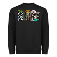 Black nurse leopard and cowhide Heavyweight Sweatshirt - CowhideDigitalArt