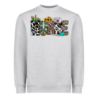 Heather Grey nurse leopard and cowhide Heavyweight Sweatshirt - CowhideDigitalArt