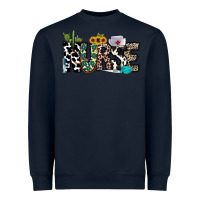 Navy nurse leopard and cowhide Heavyweight Sweatshirt - CowhideDigitalArt