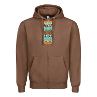 Chestnut fall pattern Zipper Hoodie - Artiststas