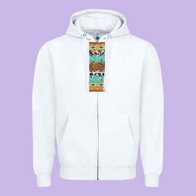 Fall Pattern Zipper Hoodie Designed By Artiststas