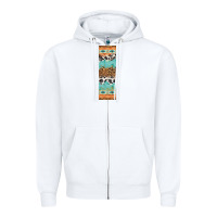 White fall pattern Zipper Hoodie - Artiststas