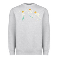 Heather Grey Skateboarding Skeletons, Skateboarding Skeletons vintage, Skateboardin Heavyweight Sweatshirt - trangStudio