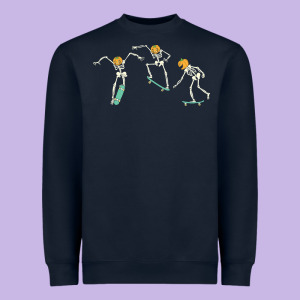 Skateboarding Skeletons, Skateboarding Skeletons Vintage, Skateboardin Heavyweight Sweatshirt Designed By Trangstudio